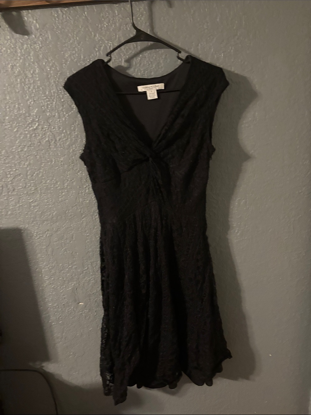 Womens size 8 Black Lace V-Neck Dress by Evan-Picone